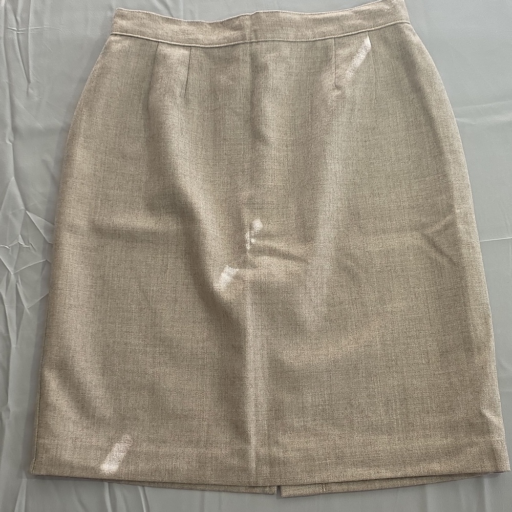 Stefanel Cream Wool Pencil Skirt